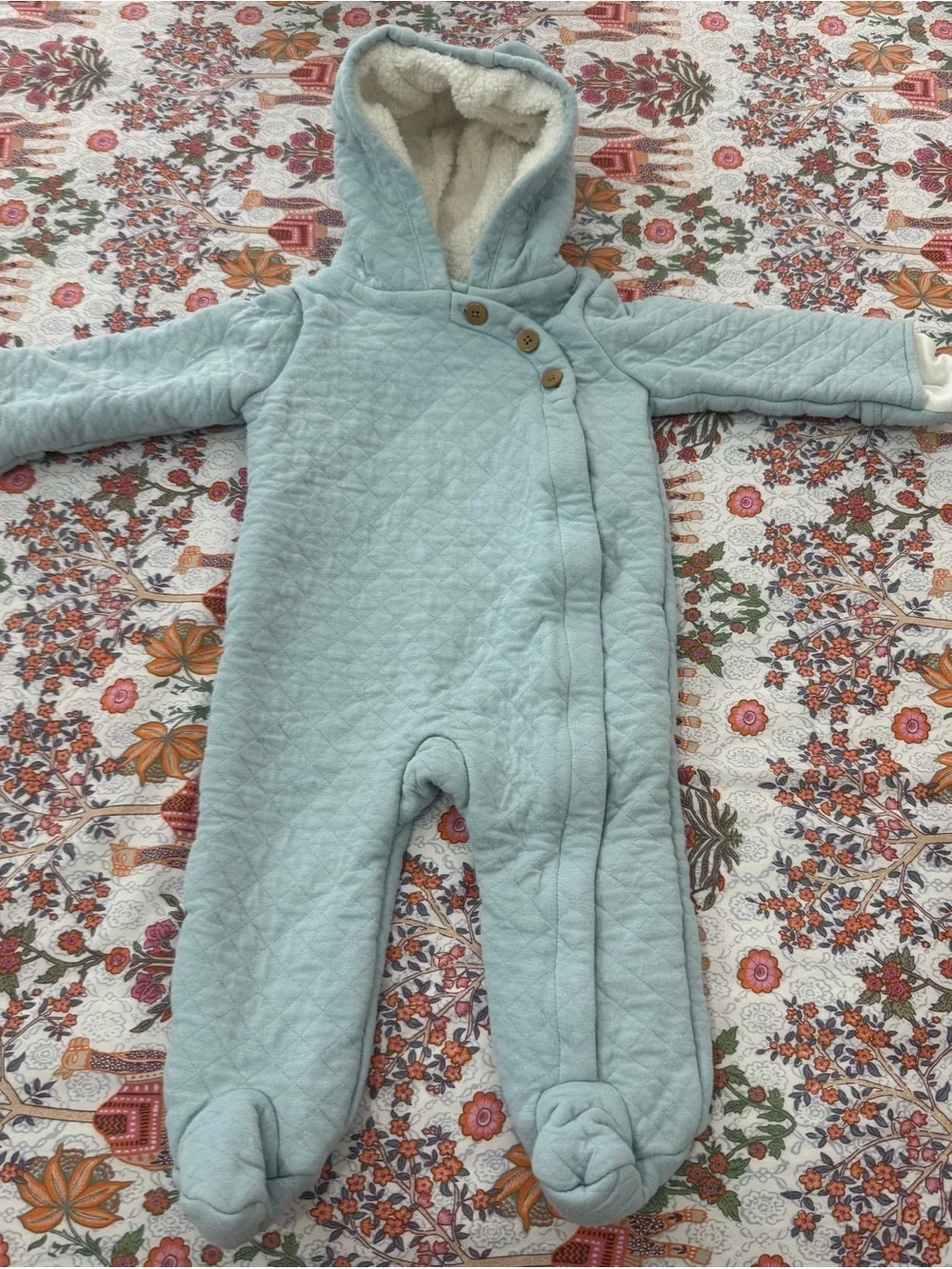 Carter's Hooded Quilted Pram Sleep and play NWOT